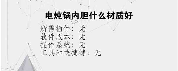 电炖锅内胆什么材质好？