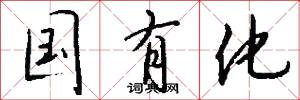 国有化怎么写好看