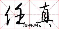 任真怎么写好看