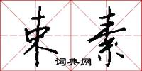 束素怎么写好看