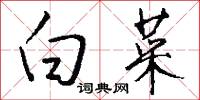 白菜怎么写好看