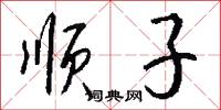 顺子怎么写好看
