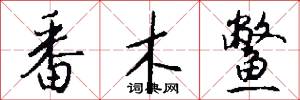 番木鳖怎么写好看
