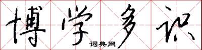 博学多识怎么写好看