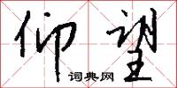 仰望怎么写好看