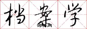 档案学怎么写好看