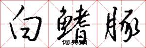 白鳍豚怎么写好看