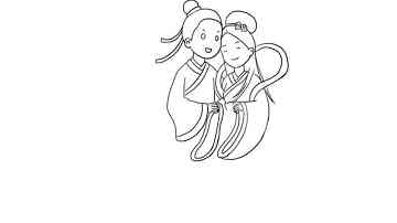 牛郎织女连环画简笔画