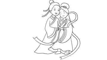 牛郎织女连环画简笔画