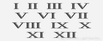 罗马数字1到10