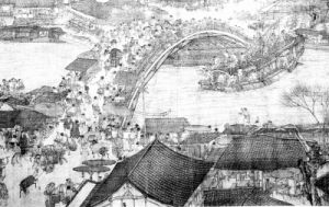 “宋本”《清明上河图》虹桥段场景