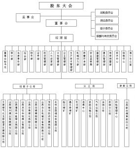 太原煤气化股份有限公司组织机构图
